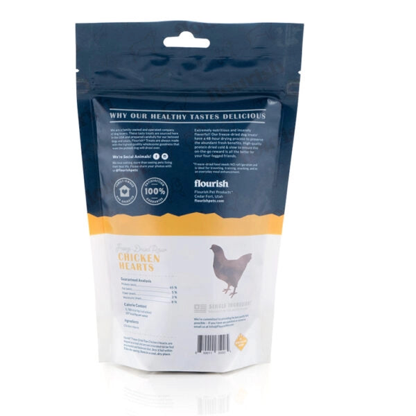 Freeze Dried Raw Chicken Hearts - 4.8oz