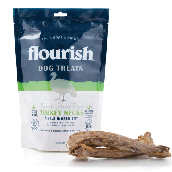 Freeze Dried Turkey Necks 3 Count Flourish Pets