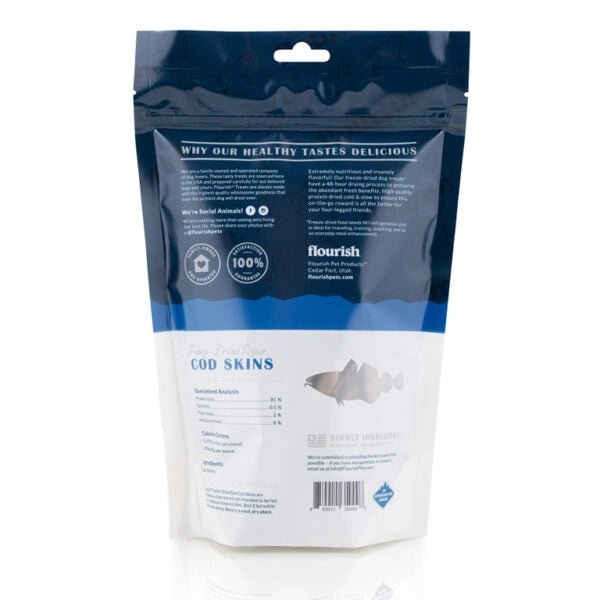 Freeze Dried Raw Cod Skins - 6 Count