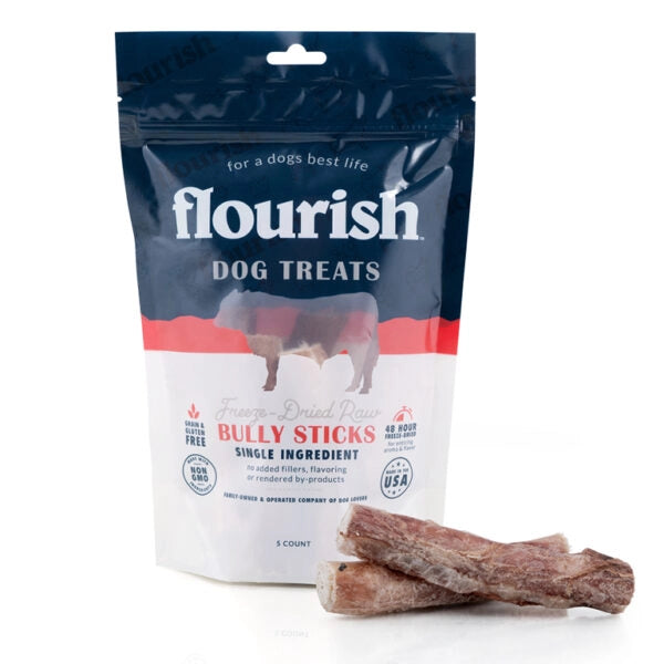 Freeze Dried Raw Bully Sticks 5 Count Flourish Pets