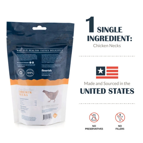 Freeze Dried Raw Chicken Necks - 5 Count