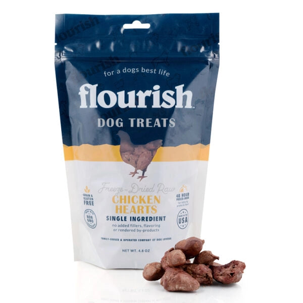 Freeze Dried Raw Chicken Hearts - 4.8oz