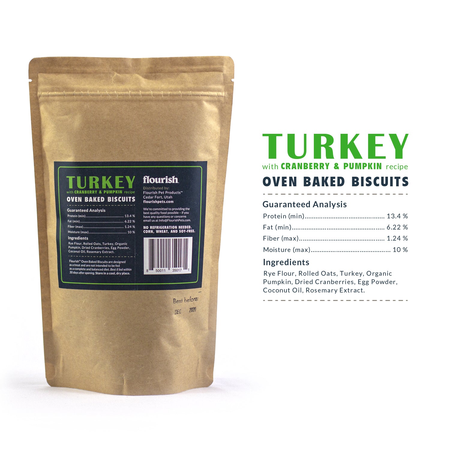 Turkey with Cranberry & Pumpkin Treats - 7oz