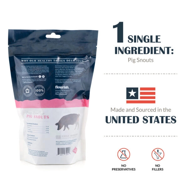 Freeze Dried Raw Pig Snouts - 4 Count